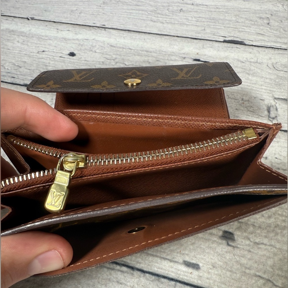 Louis Vuitton Porte Tresor Etui Papier Trifold Wallet Brown Monogram Canvas - Picture 11 of 15